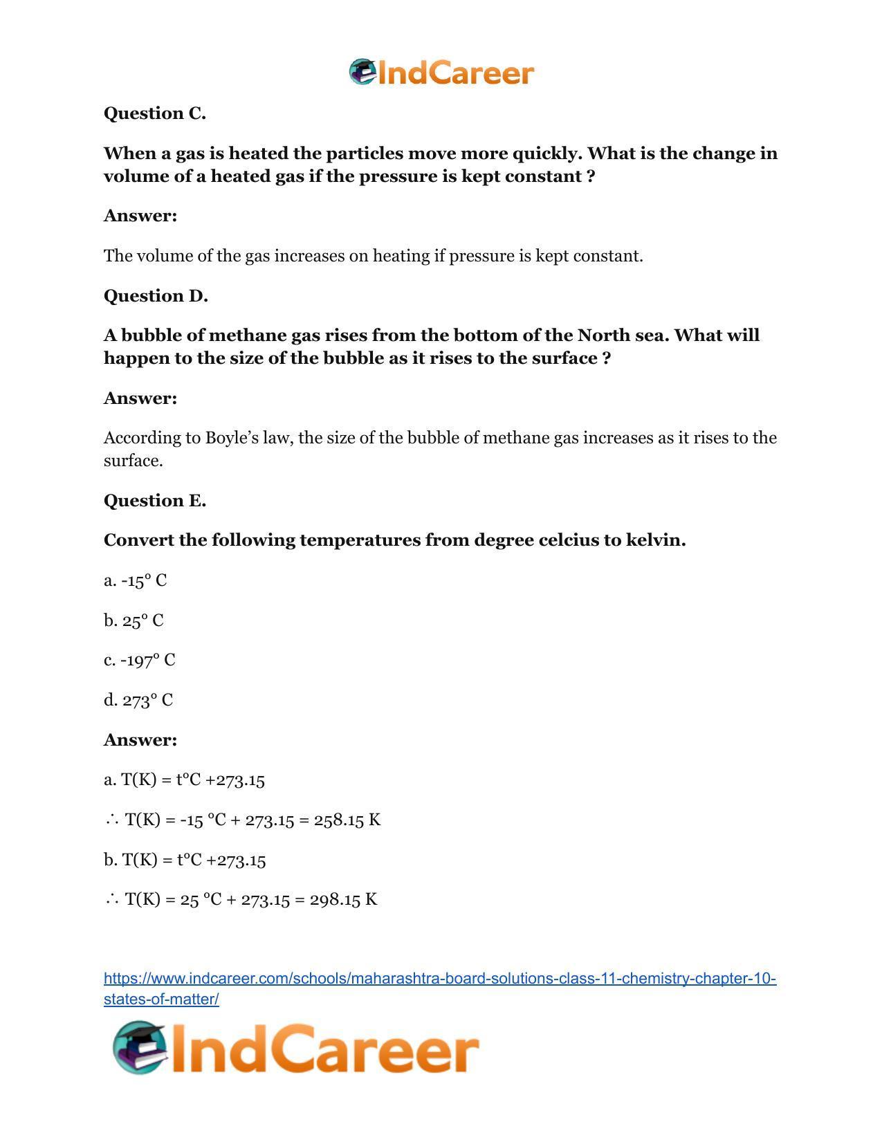 Maharashtra Board Solutions Class 11-Chemistry: Chapter 10- States of Matter - Page 5