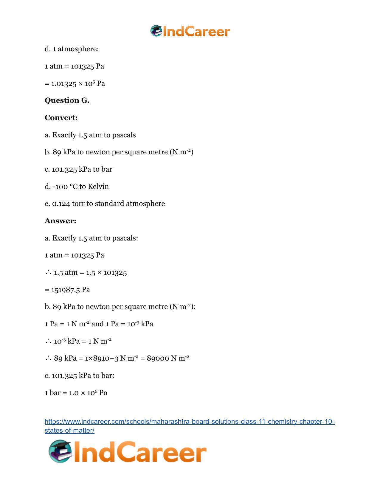 Maharashtra Board Solutions Class 11-Chemistry: Chapter 10- States of Matter - Page 7