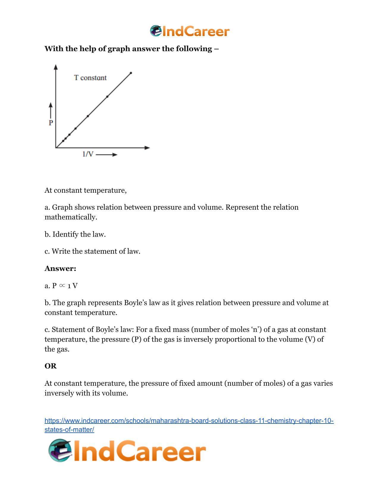 Maharashtra Board Solutions Class 11-Chemistry: Chapter 10- States of Matter - Page 20