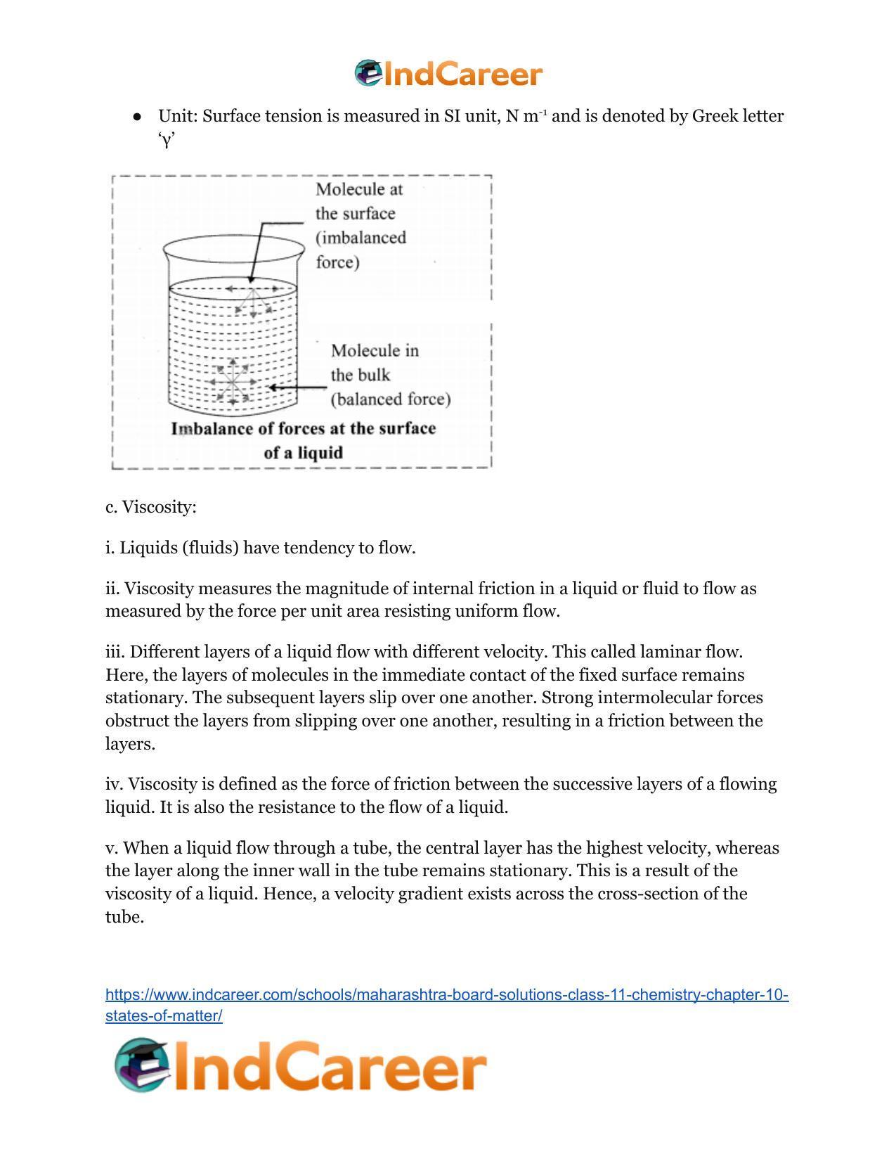 Maharashtra Board Solutions Class 11-Chemistry: Chapter 10- States of Matter - Page 23
