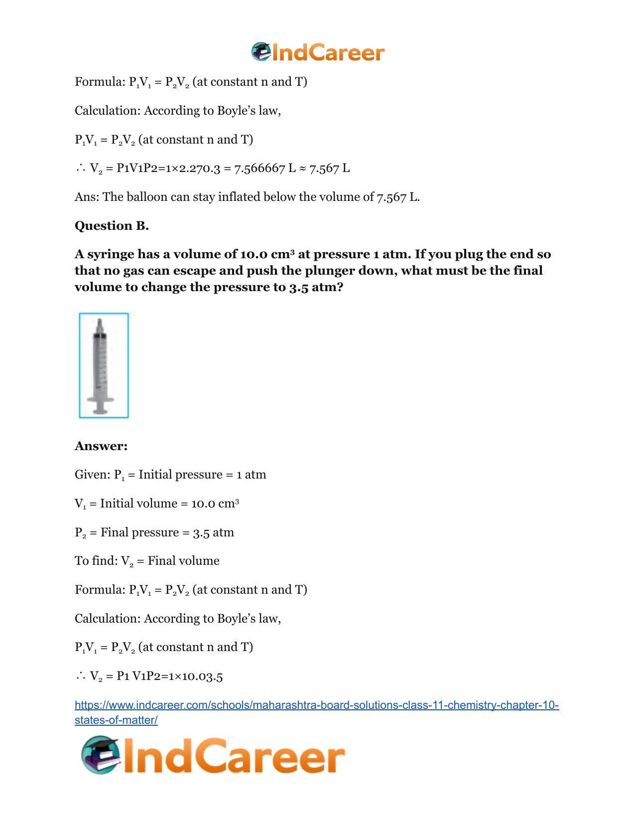 Maharashtra Board Solutions Class 11-Chemistry: Chapter 10- States of Matter - Page 25