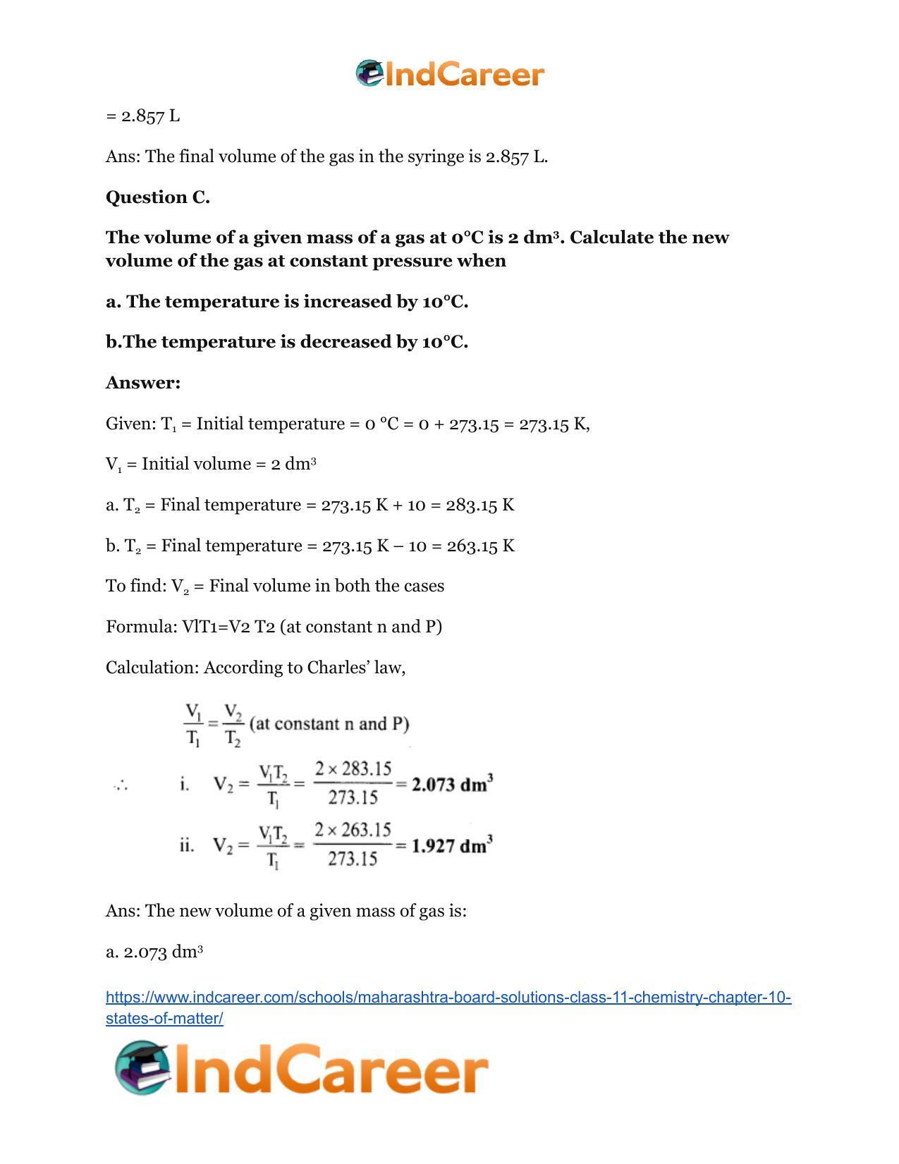 Maharashtra Board Solutions Class 11-Chemistry: Chapter 10- States of Matter - Page 26