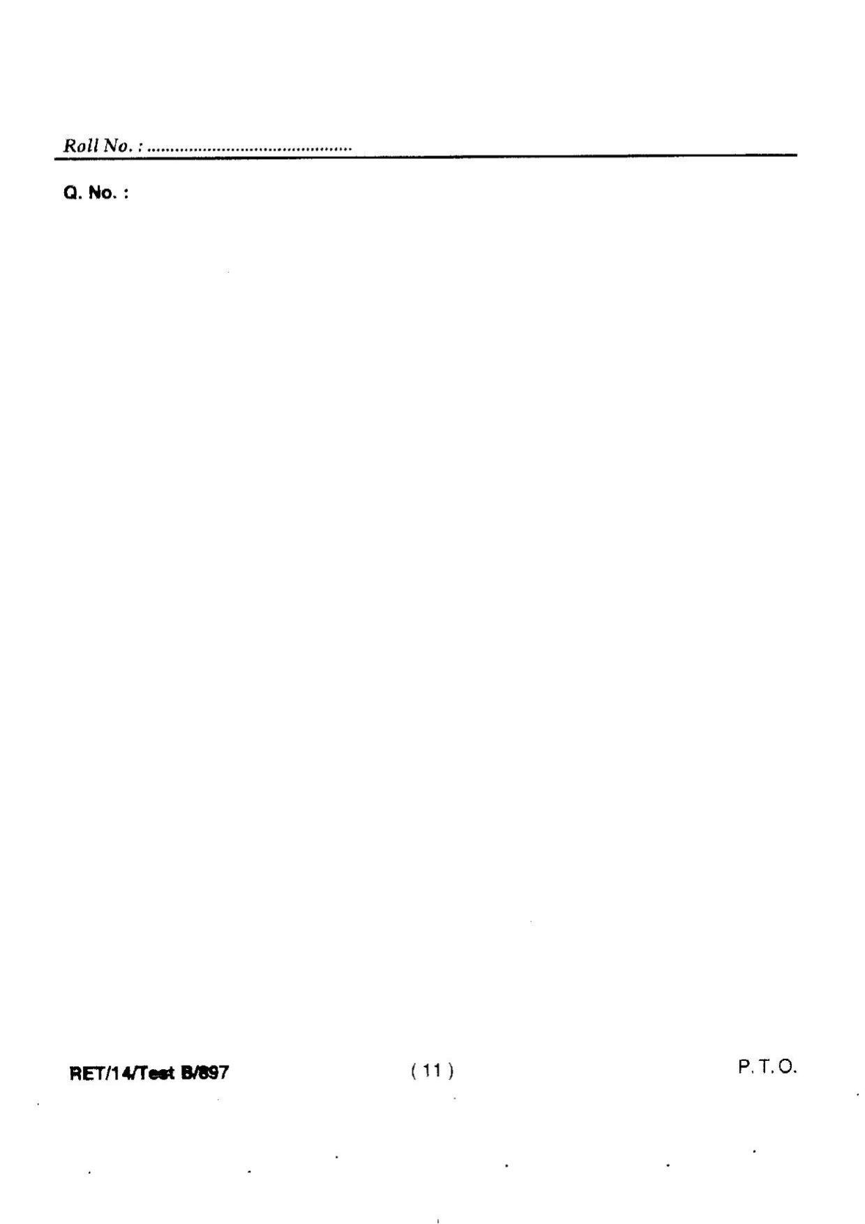 BHU RET Psychology 2014 Question Paper - Page 13