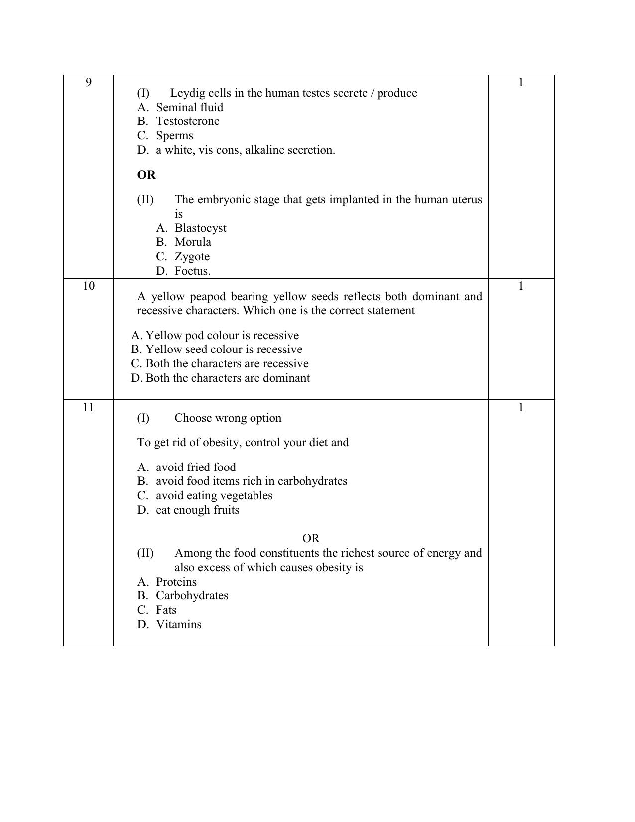 NIOS Class 12 Biology Sample Paper - Page 4