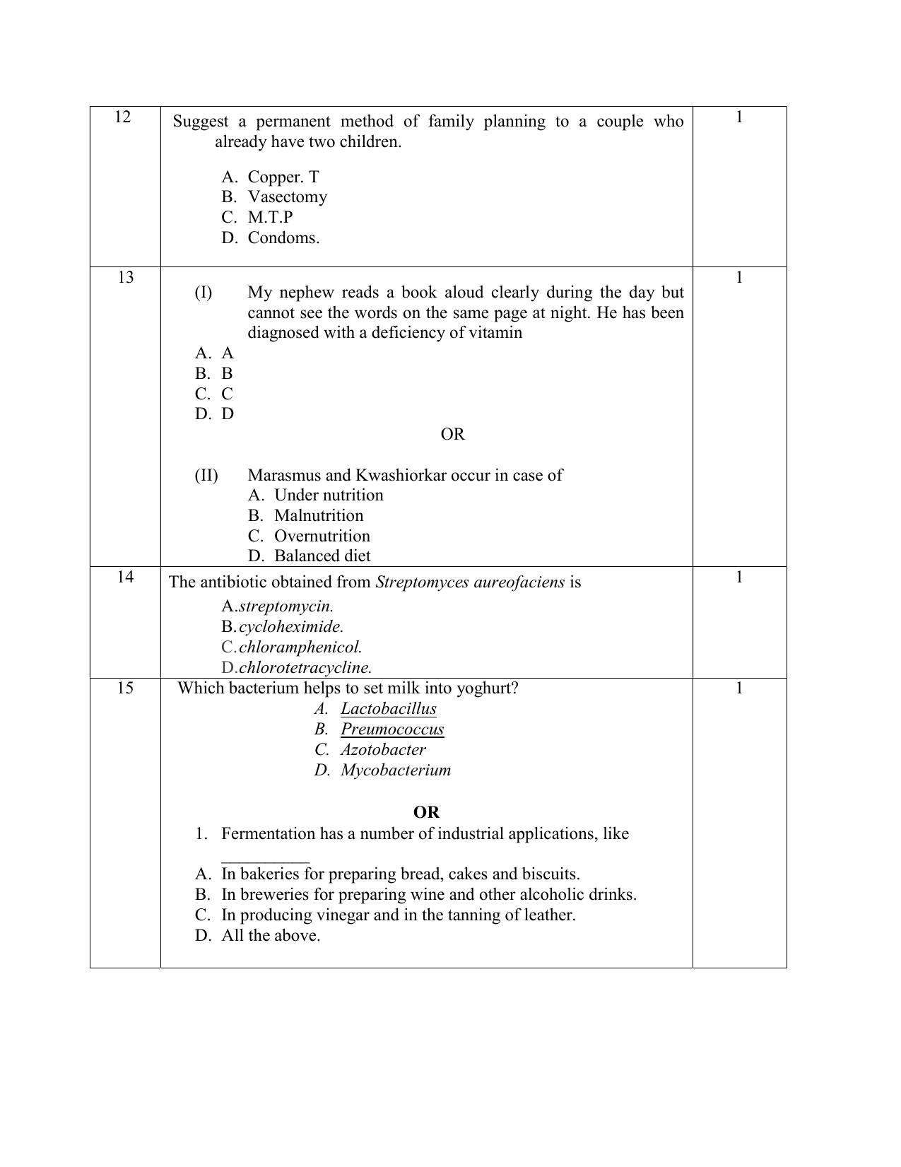 NIOS Class 12 Biology Sample Paper - Page 5