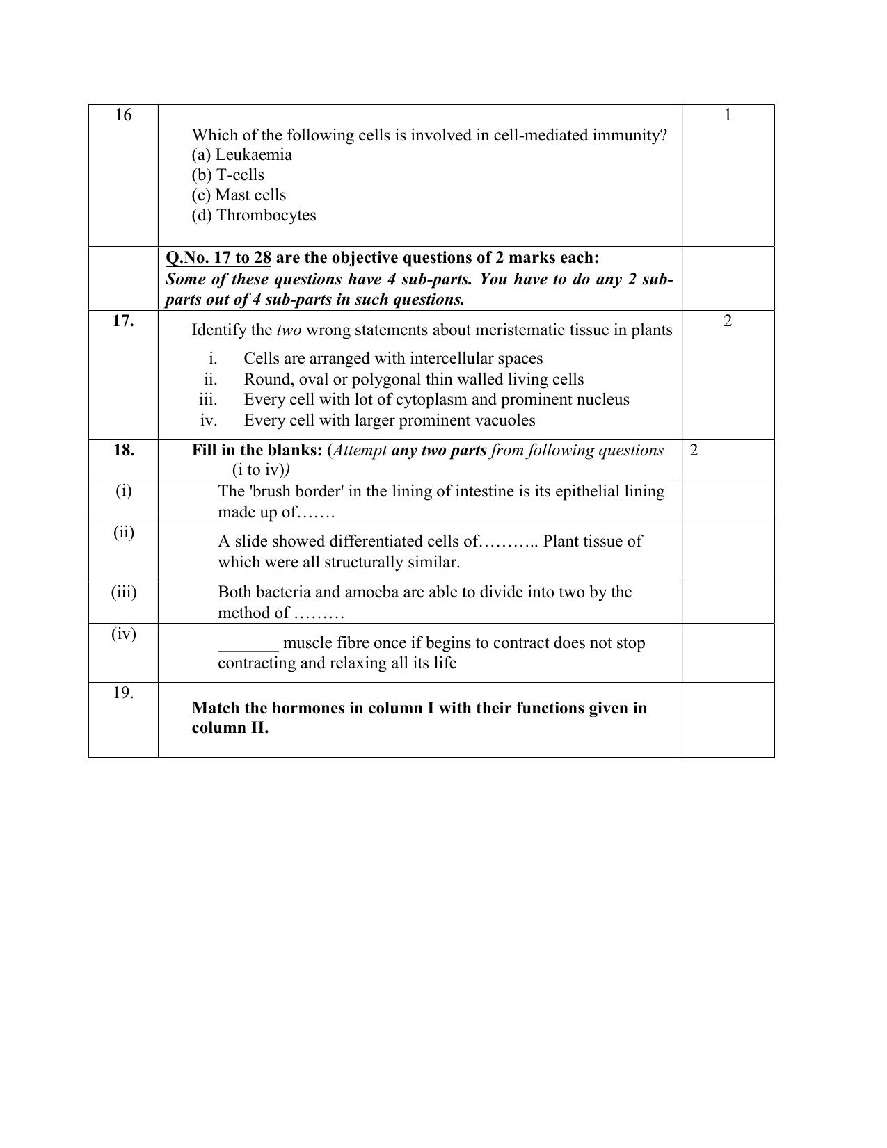 NIOS Class 12 Biology Sample Paper - Page 6