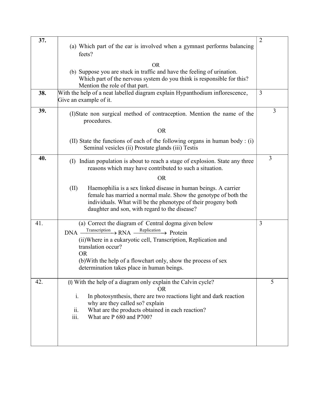 NIOS Class 12 Biology Sample Paper - Page 12