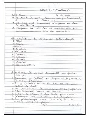 CBSE Worksheets for Class 8 French Assignment 22