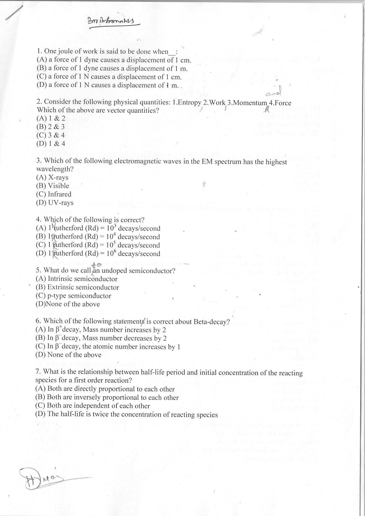 Odisha CPET BIOINFORMATICS SET II 2021 Question Paper - Page 1