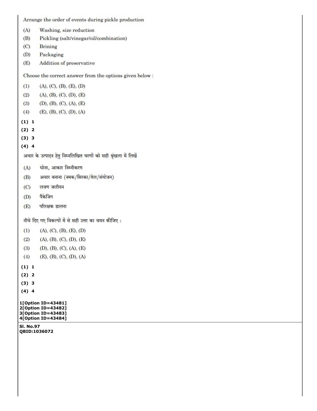 CUET (PG) 2022: PGQP-31 Food Science and Technology (11-09-2022) Question Paper - Page 68