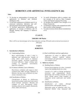 ICSE Robotics & AI Syllabus 2026