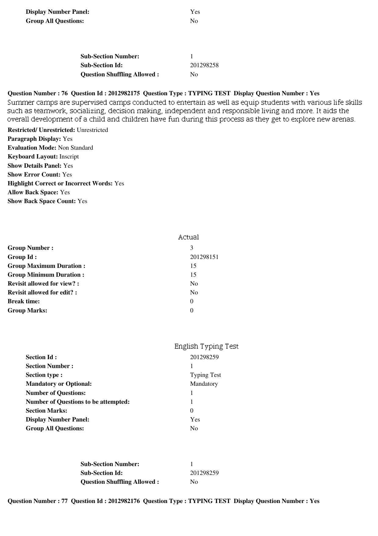 MP CPCT 27th April 2019 CPCT Question Paper Shift 1 - Page 56