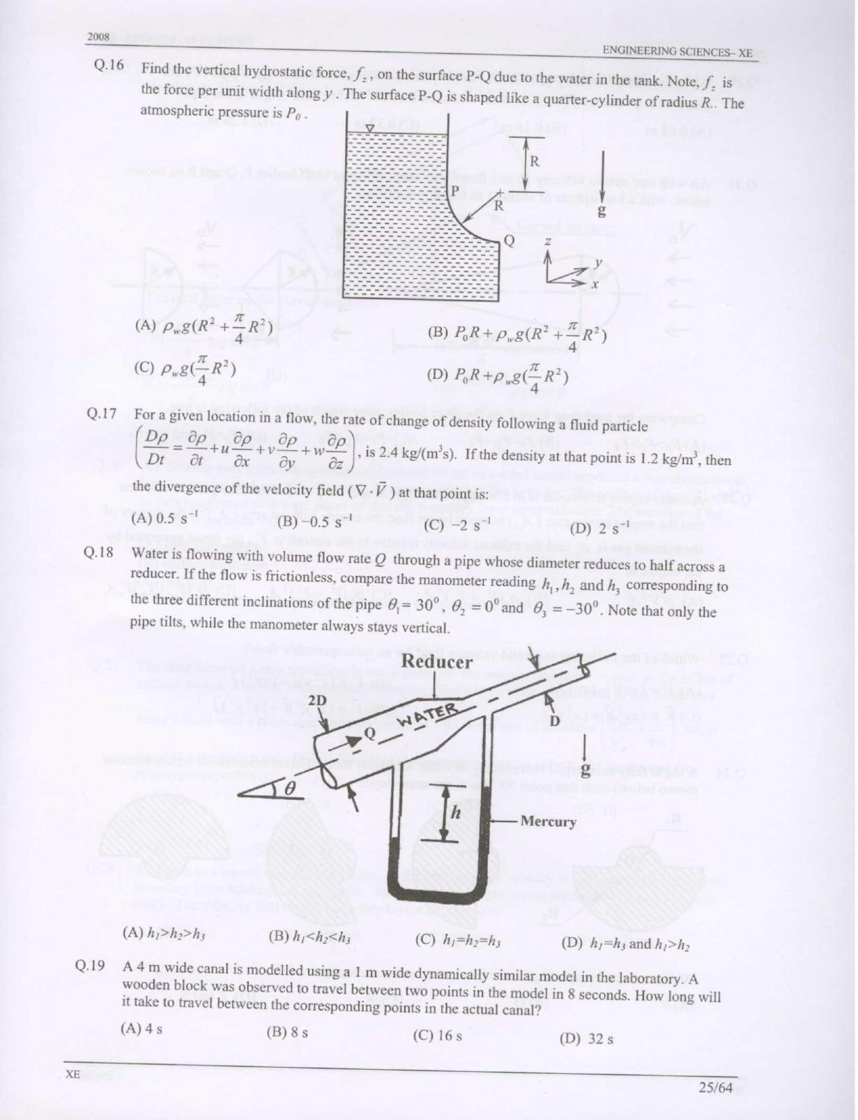 GATE 2008 Engineering Sciences (XE) Question Paper with Answer Key - Page 25