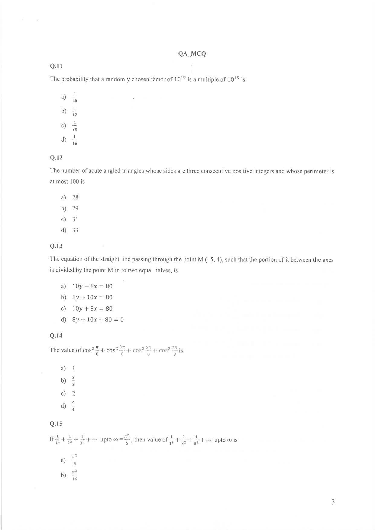 IIM Indore IPM 2020 Question Paper - Page 3