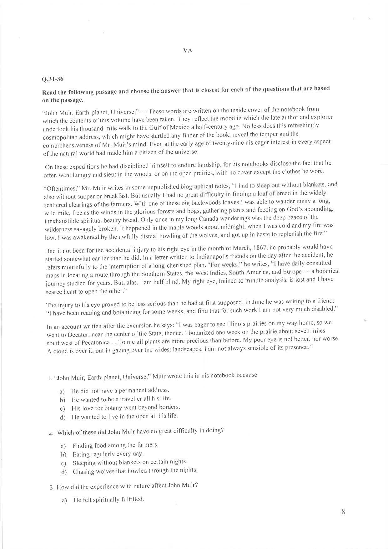 IIM Indore IPM 2020 Question Paper - Page 8