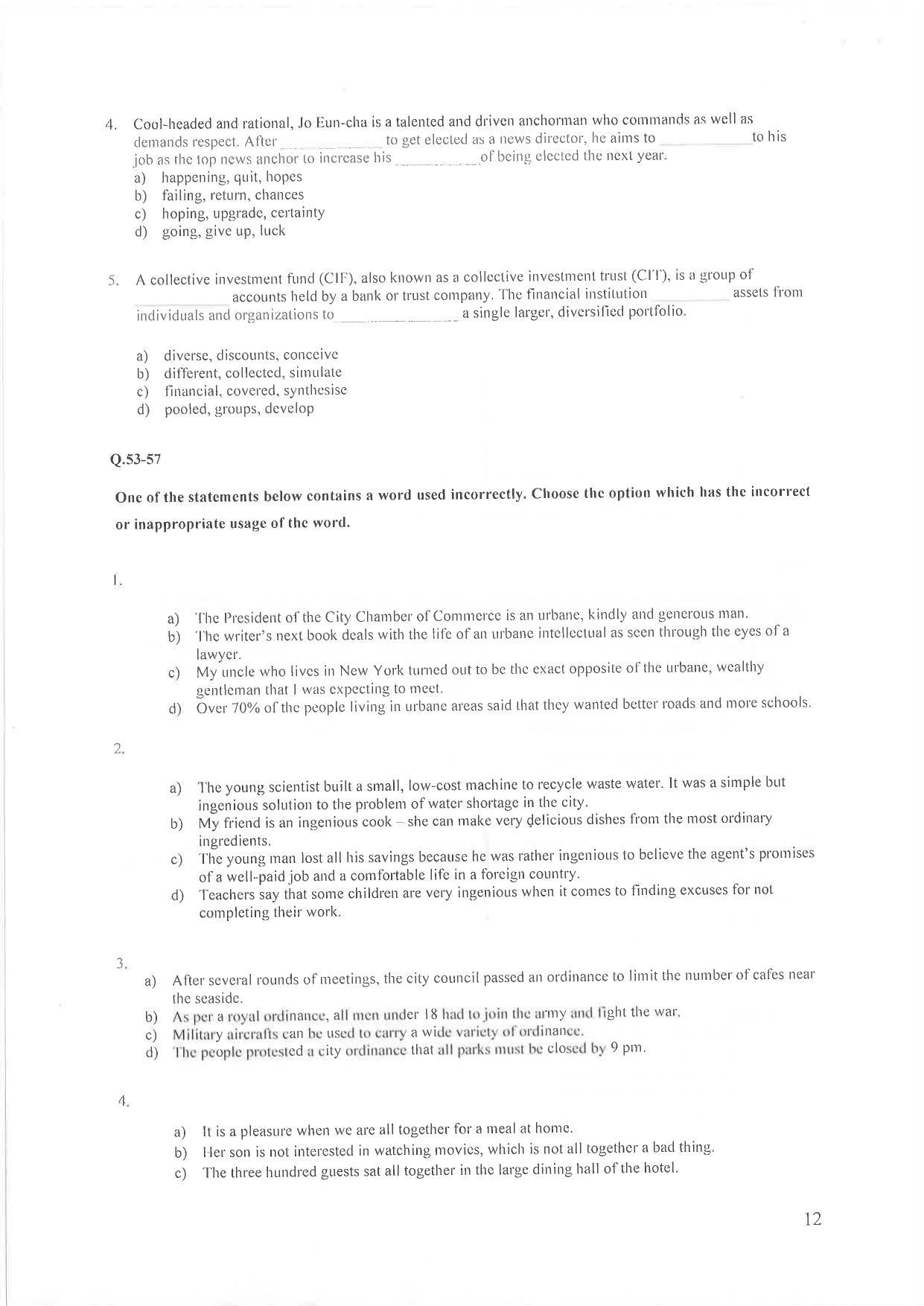 IIM Indore IPM 2020 Question Paper - Page 12