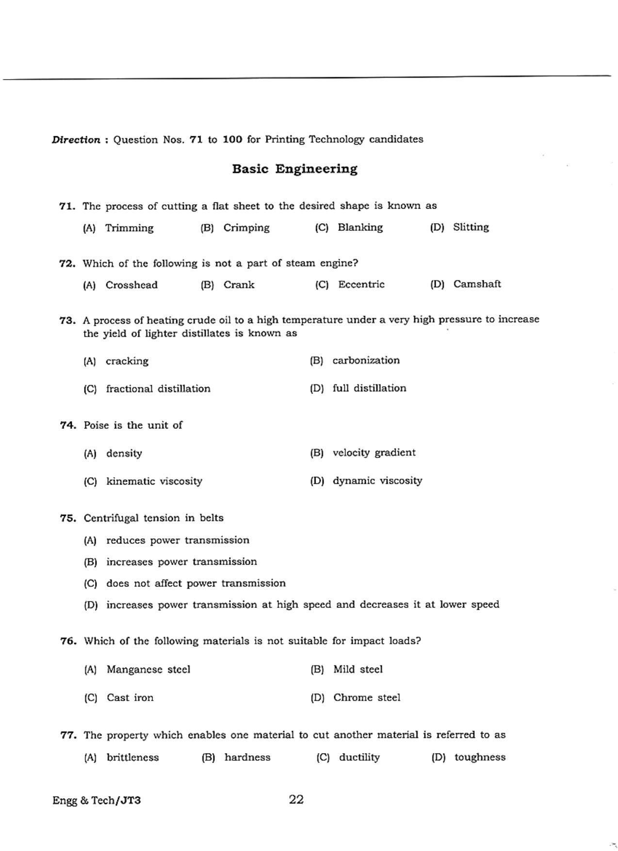 WBJEE JELET 2018 ( Engg. & Tech. ) - Page 22