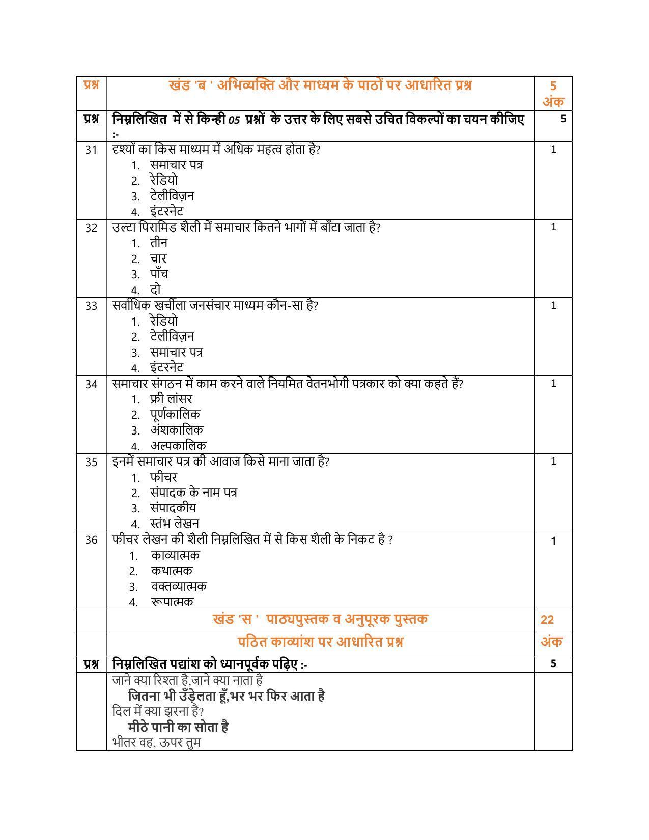 CBSE Class 12 Hindi Core Sample Paper 2021-22 - Page 8