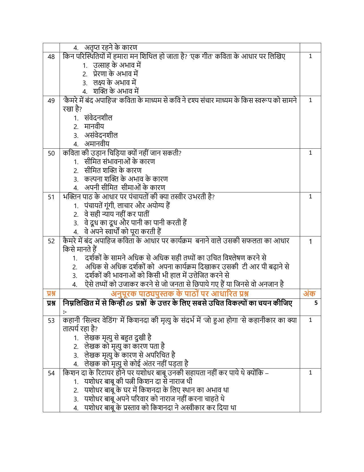 CBSE Class 12 Hindi Core Sample Paper 2021-22 - Page 11