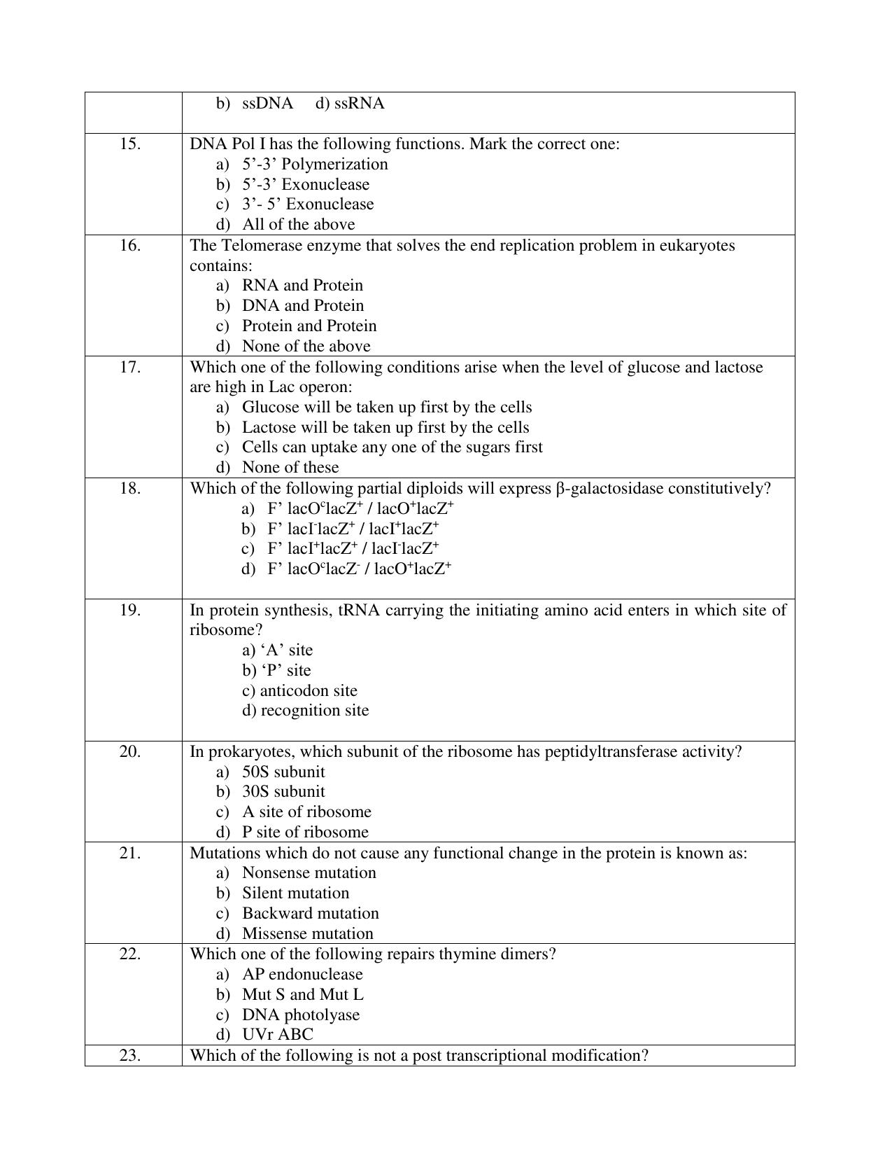 Odisha CPET 2021 MICROBIOLOGY Question Paper - Page 2