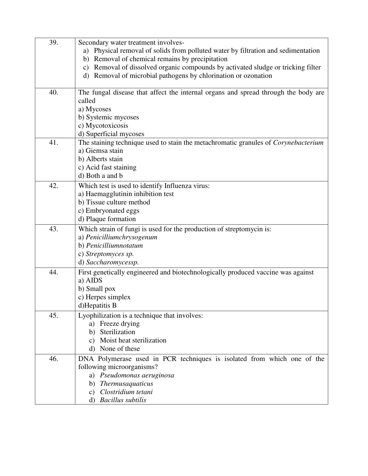 Odisha CPET 2021 MICROBIOLOGY Question Paper - Page 5