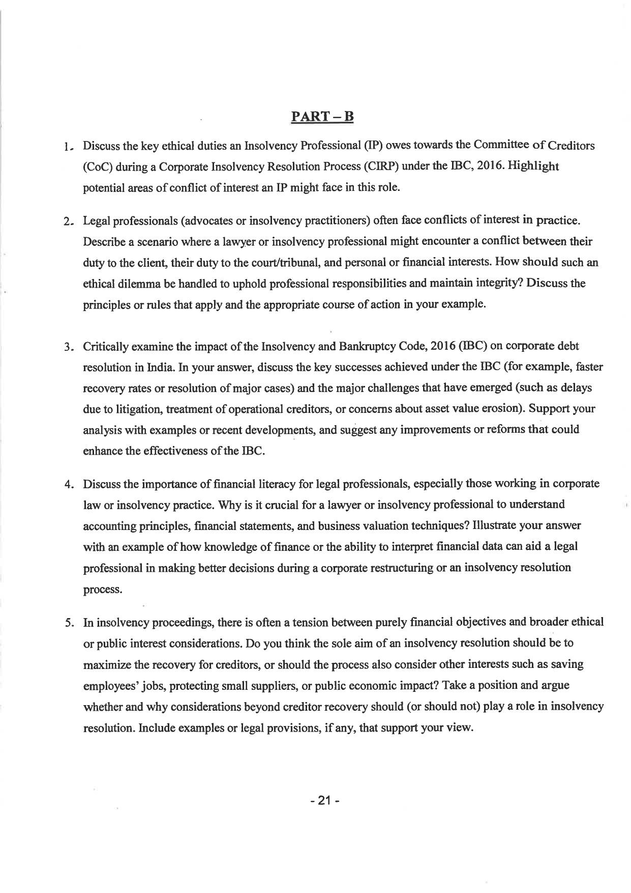 AILET 2025 Question Paper for LLM - Page 23