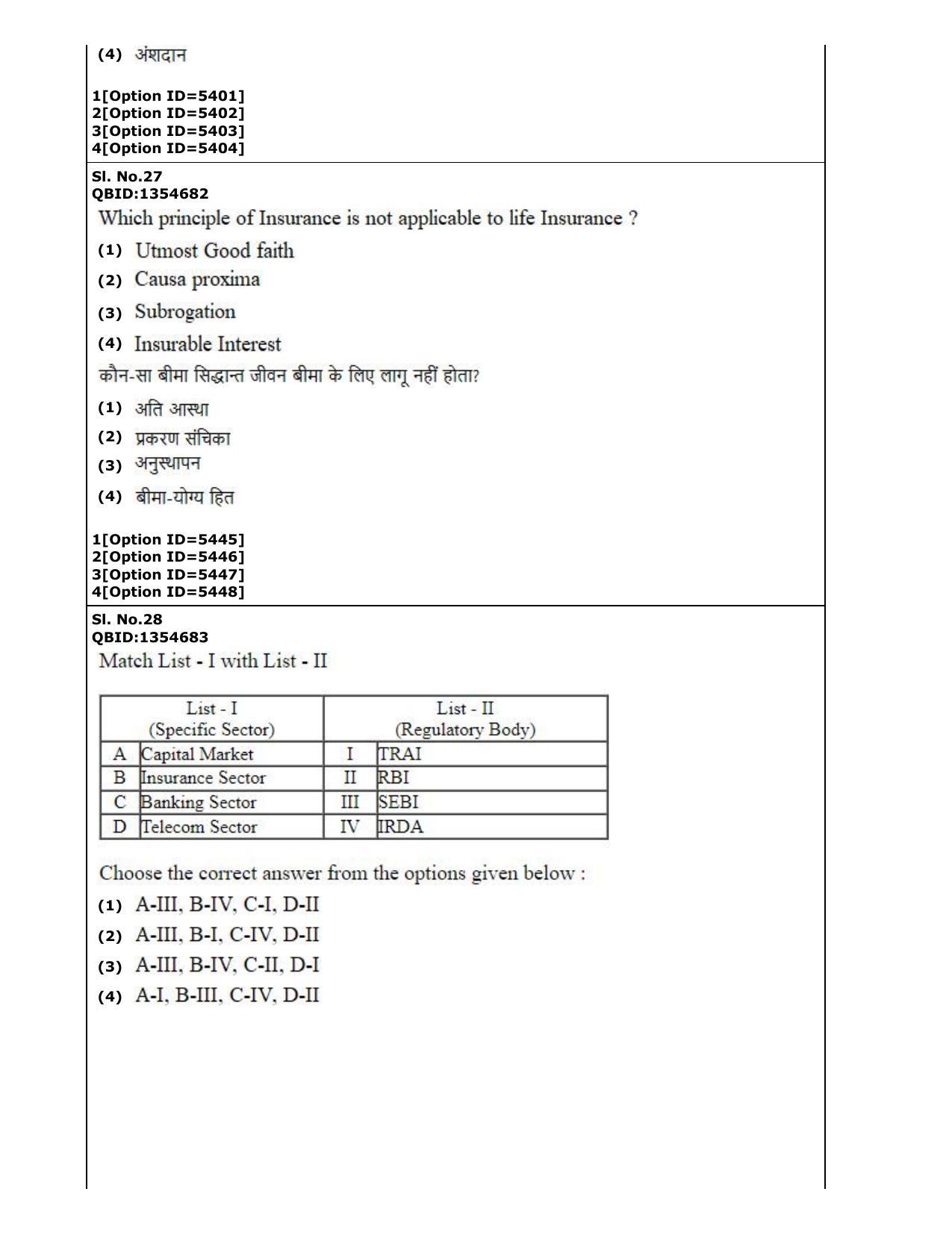 CUET (PG) 2022: PGQP-37 Commerce (2-09-2022) Question Paper - Page 17