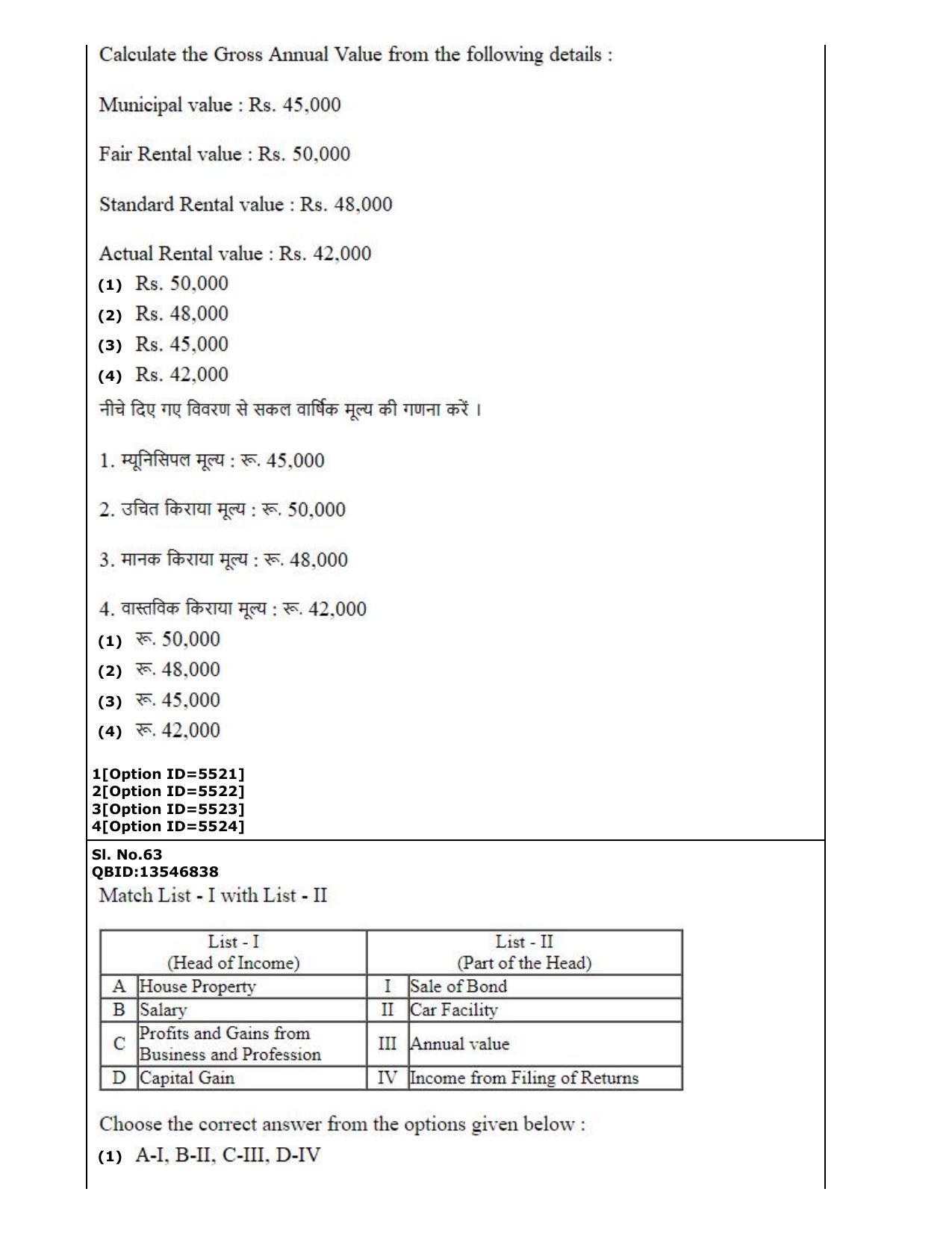 CUET (PG) 2022: PGQP-37 Commerce (2-09-2022) Question Paper - Page 37