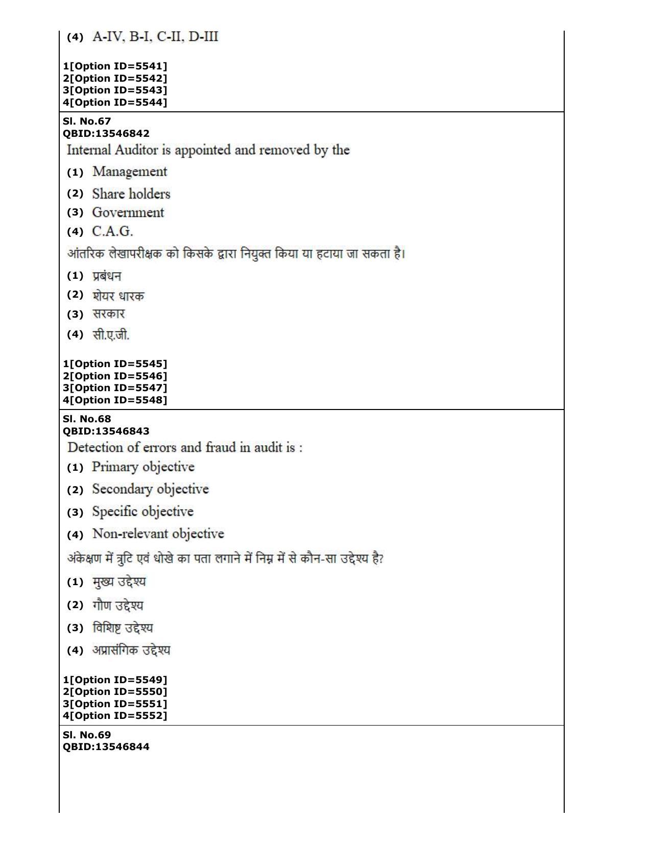 CUET (PG) 2022: PGQP-37 Commerce (2-09-2022) Question Paper - Page 40