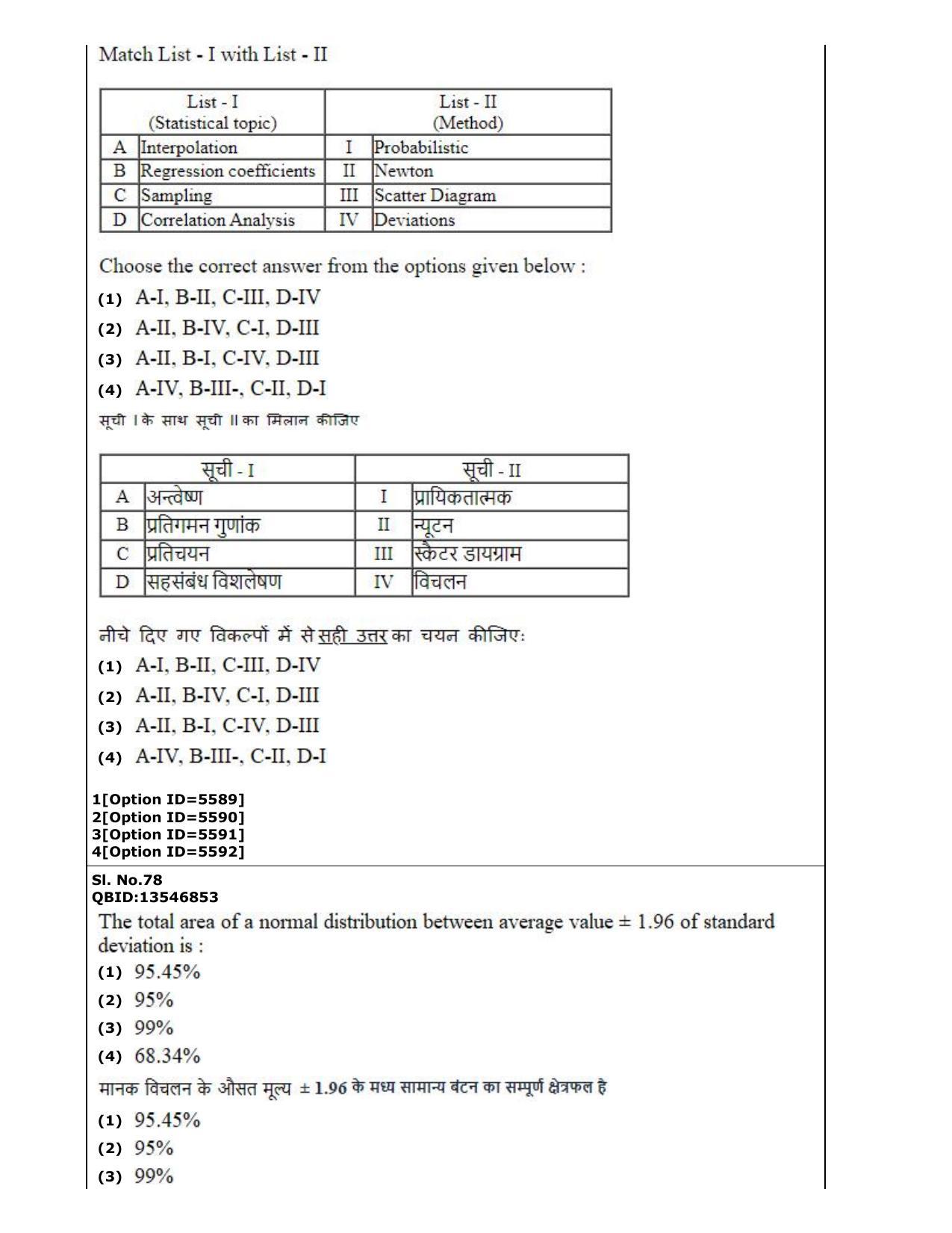 CUET (PG) 2022: PGQP-37 Commerce (2-09-2022) Question Paper - Page 45