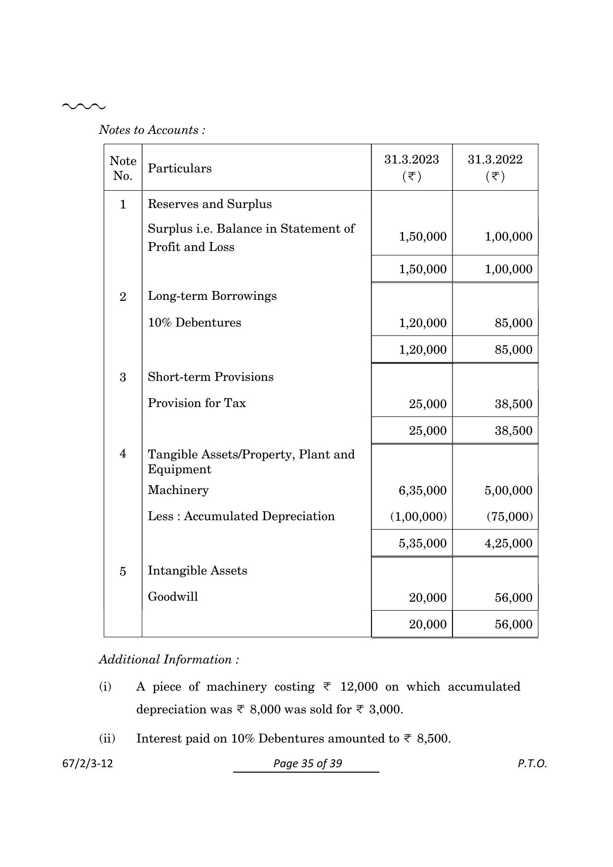 CBSE Class 12 67-2-3 Accountancy 2024 Question Paper - Page 35