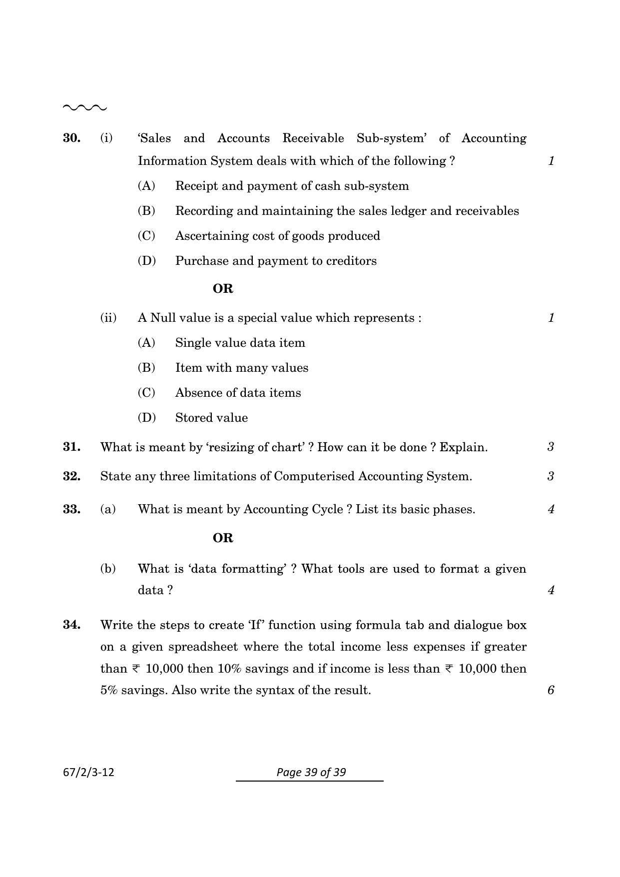 CBSE Class 12 67-2-3 Accountancy 2024 Question Paper - Page 39