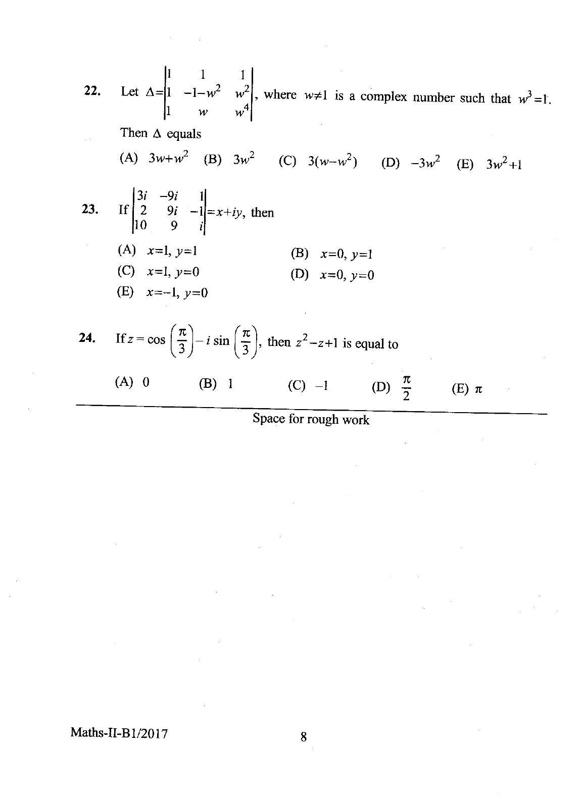 KEAM Paper II 2017 Question Paper - Page 8