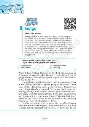 NCERT Book for Class 12 English Chapter 5 Indigo