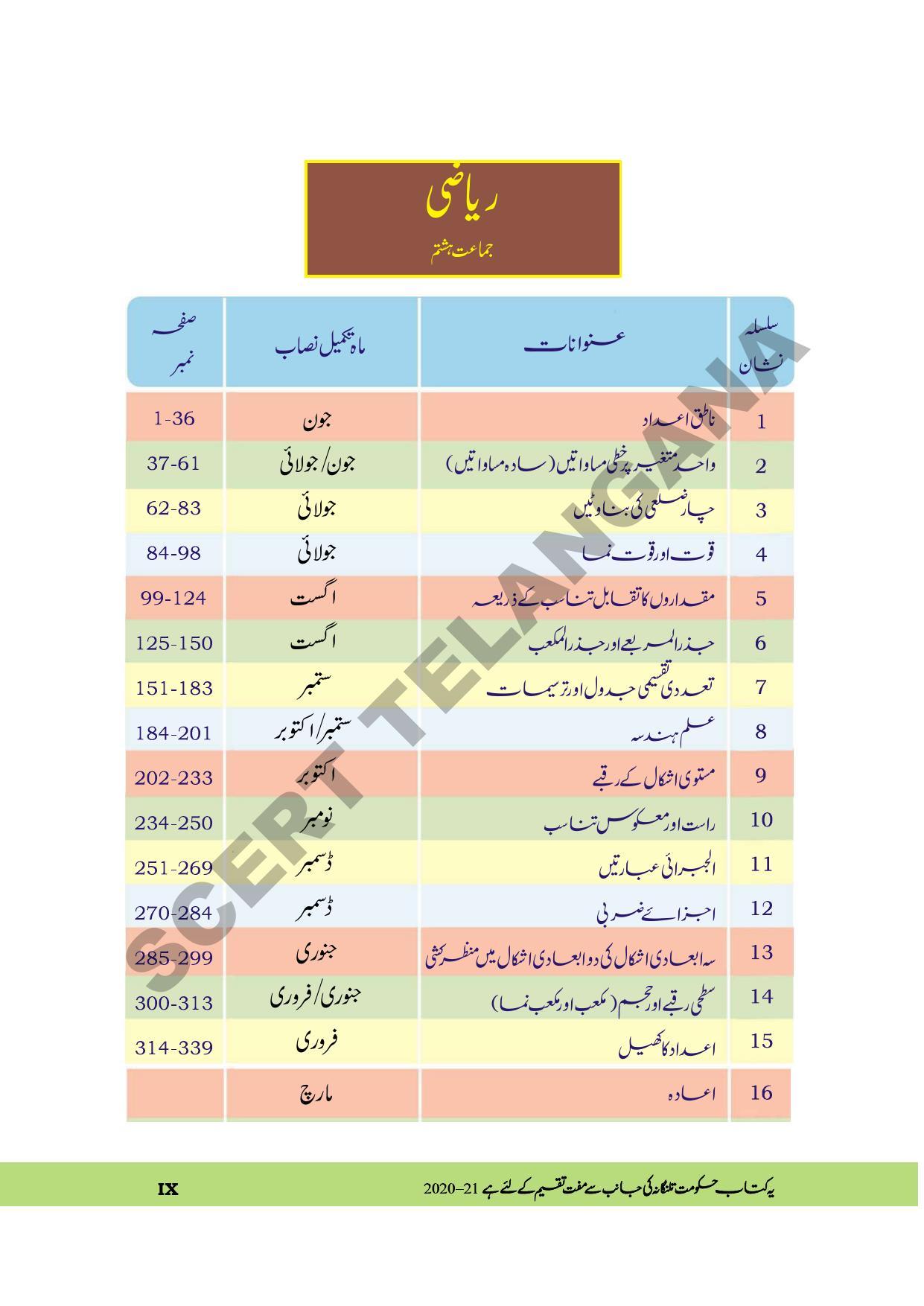 TS SCERT Class 8 Maths Path 1 and 2 (Urdu Medium) Text Book - Page 11