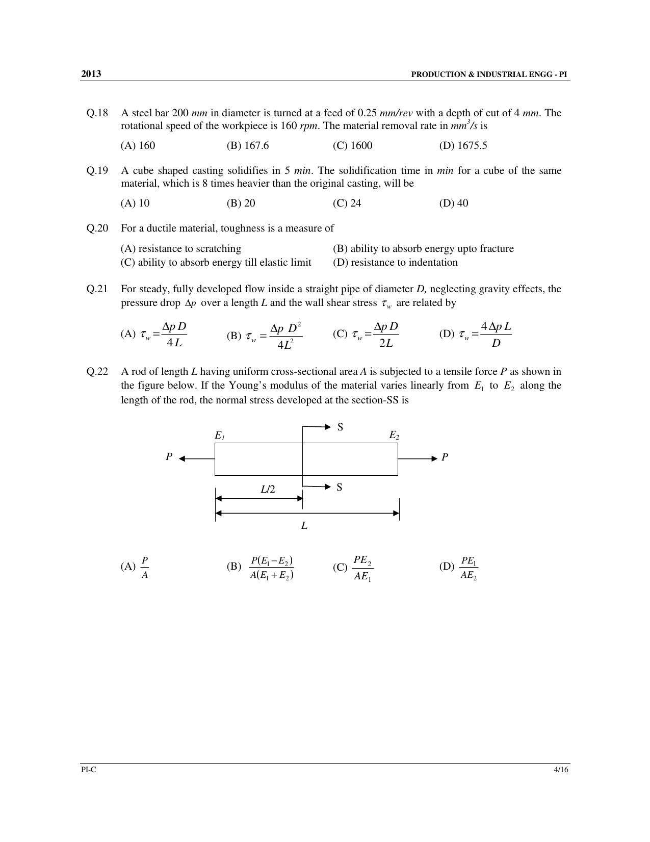 GATE 2013 Production and Industrial Engineering (PI) Question Paper with Answer Key - Page 33