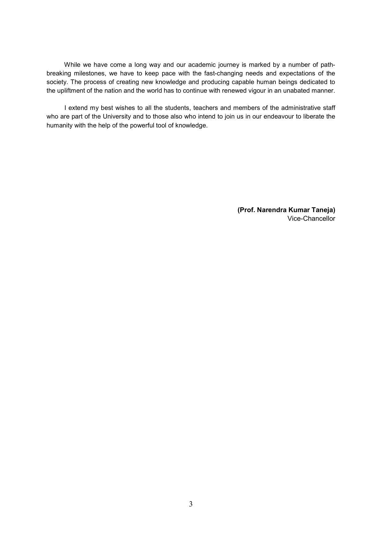 Chaudhary Charan Singh University: Meerut University, Meerut Information Brochure 2021-22 - Page 3
