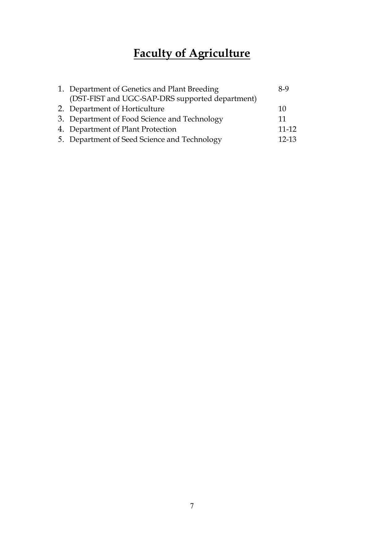 Chaudhary Charan Singh University: Meerut University, Meerut Information Brochure 2021-22 - Page 7