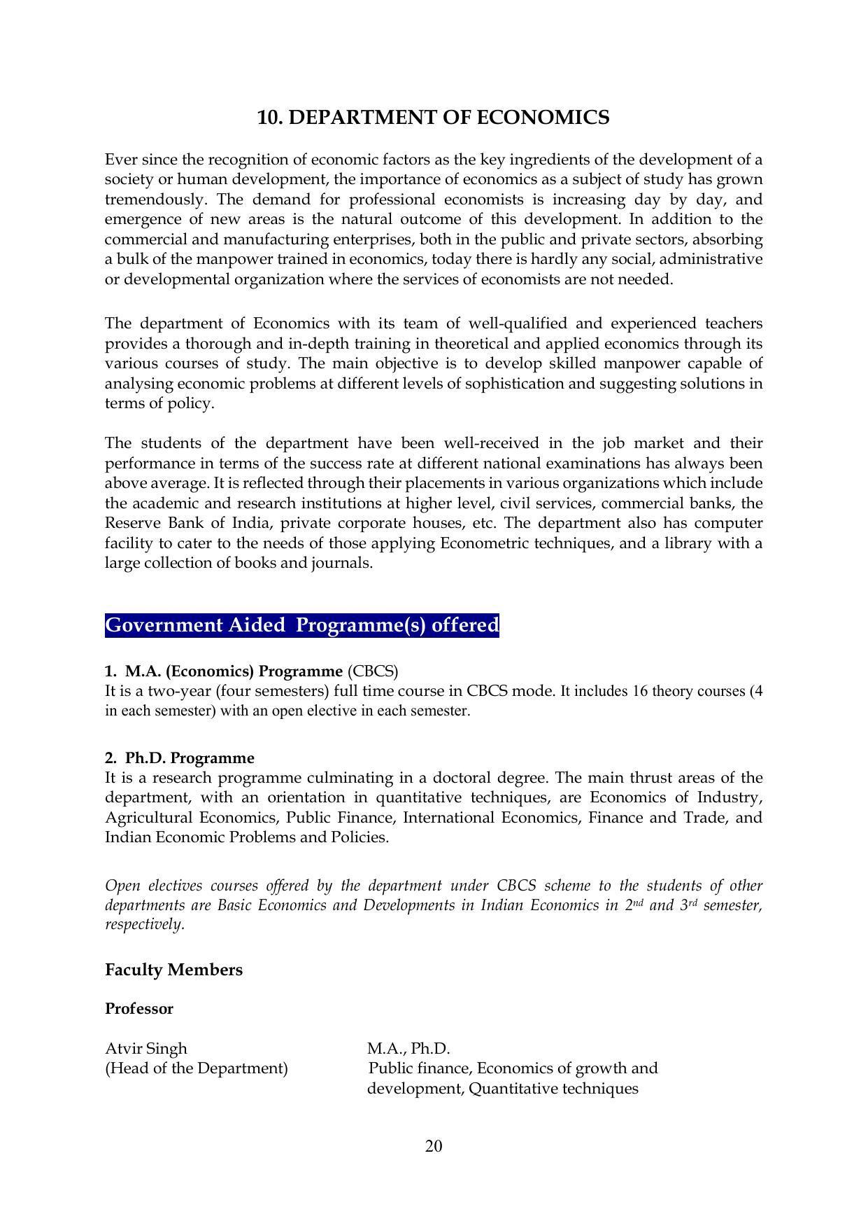 Chaudhary Charan Singh University: Meerut University, Meerut Information Brochure 2021-22 - Page 20