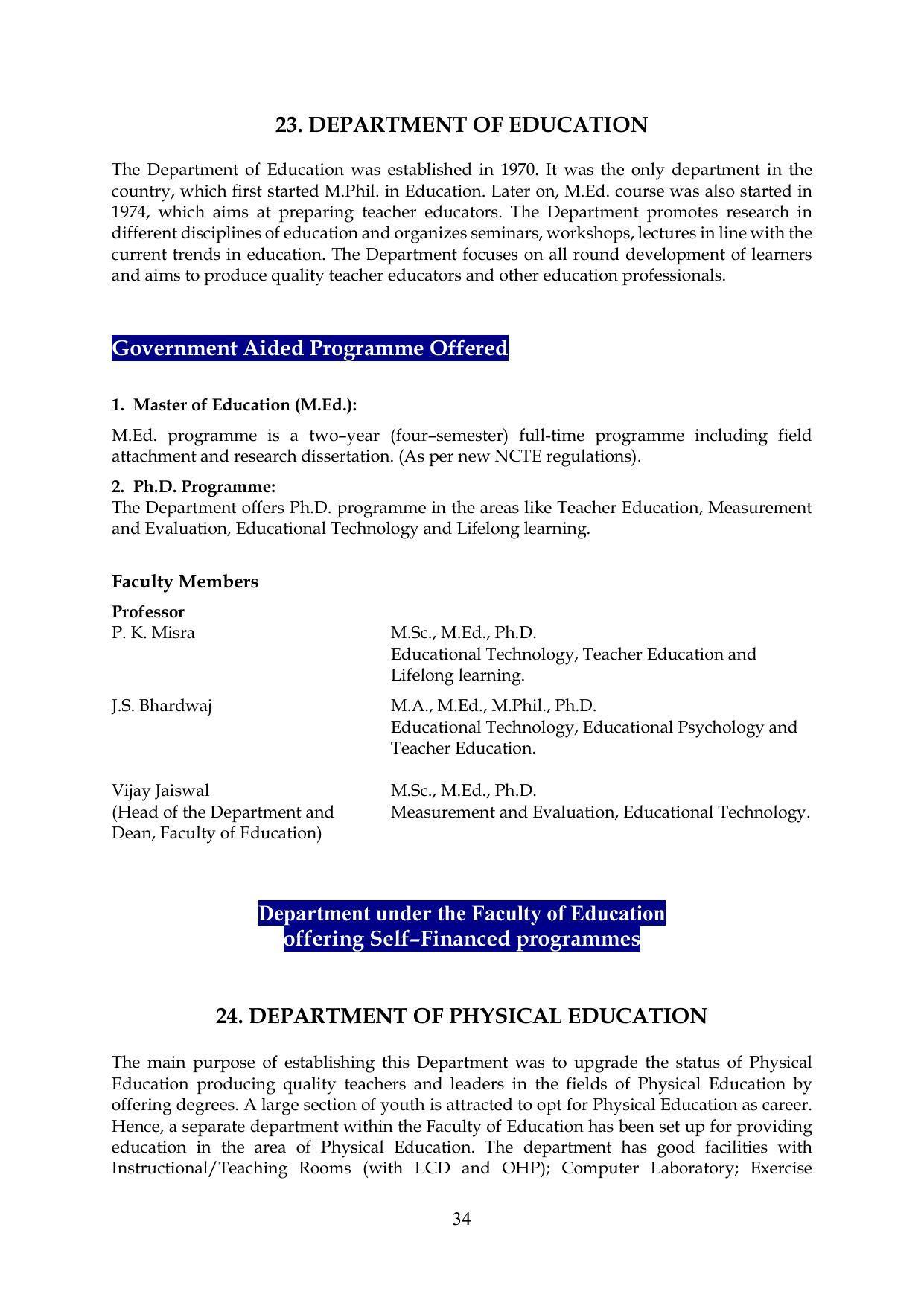 Chaudhary Charan Singh University: Meerut University, Meerut Information Brochure 2021-22 - Page 34