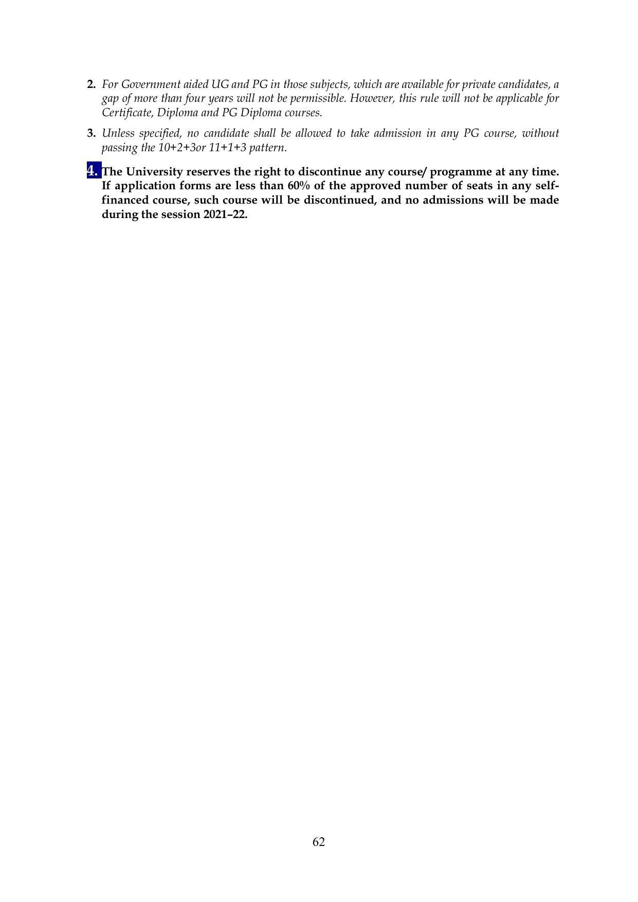 Chaudhary Charan Singh University: Meerut University, Meerut Information Brochure 2021-22 - Page 62