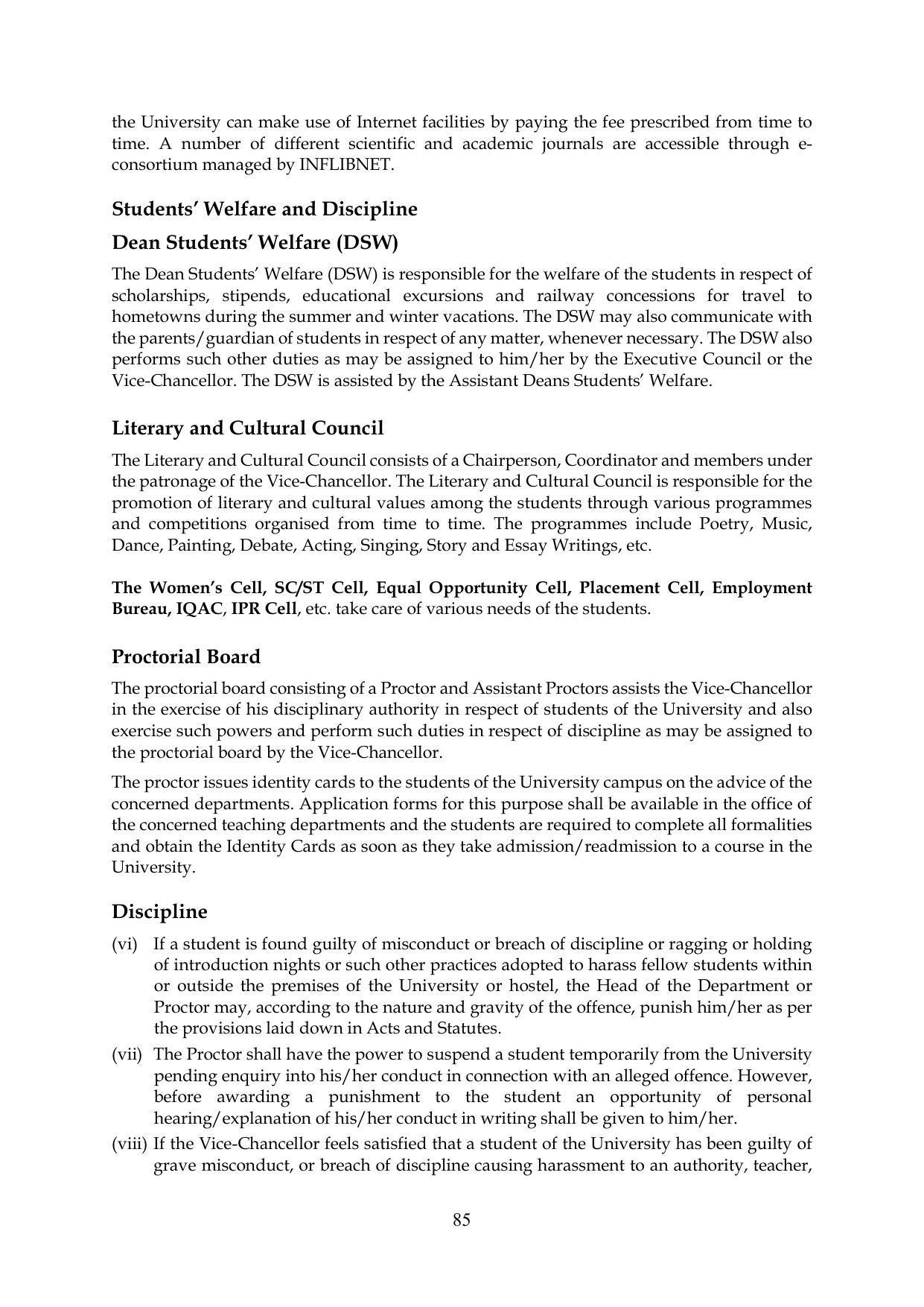 Chaudhary Charan Singh University: Meerut University, Meerut Information Brochure 2021-22 - Page 85