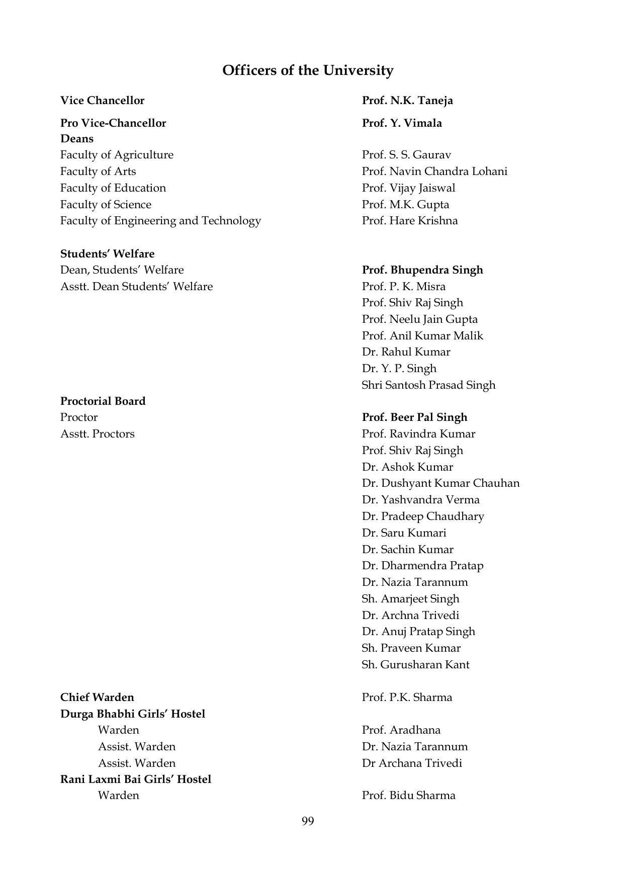 Chaudhary Charan Singh University: Meerut University, Meerut Information Brochure 2021-22 - Page 99