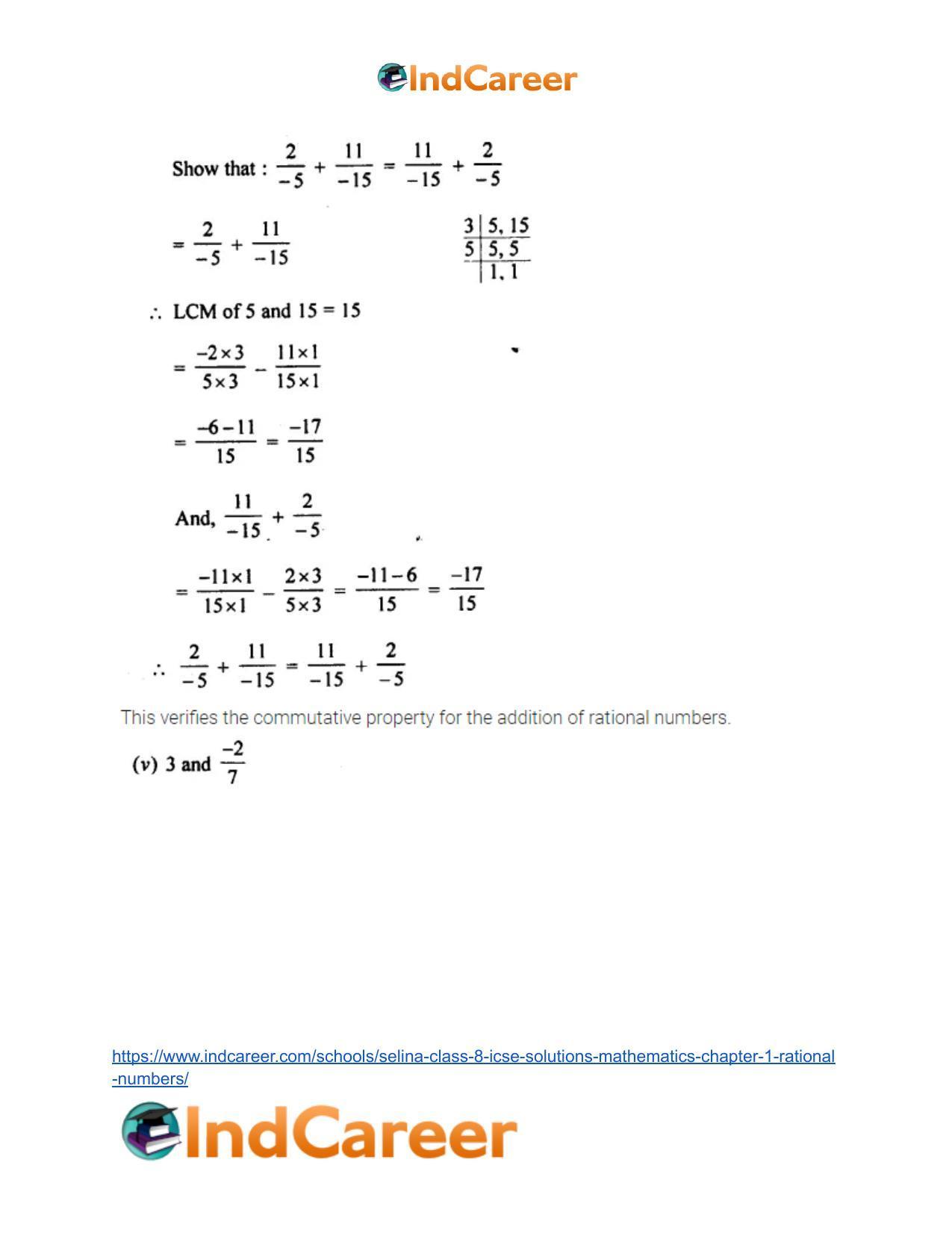 Selina Class 8 ICSE Solutions Mathematics : Chapter 1- Rational Numbers - Page 23