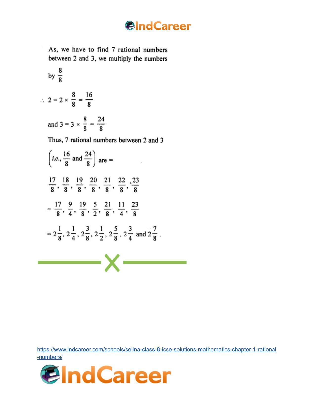 Selina Class 8 ICSE Solutions Mathematics : Chapter 1- Rational Numbers - Page 93