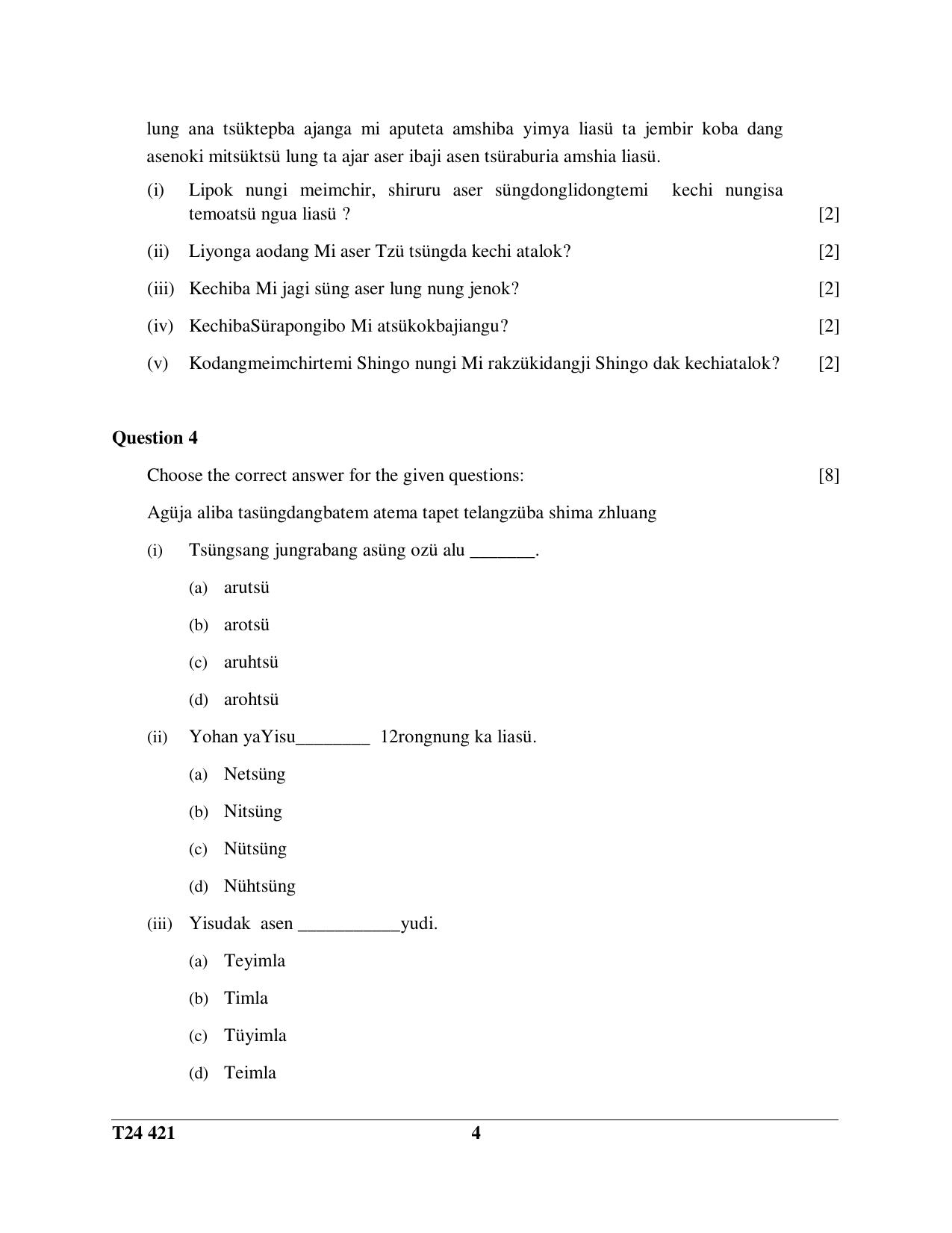 ICSE Class 10 Ao Naga 2024 Question Paper - Page 4