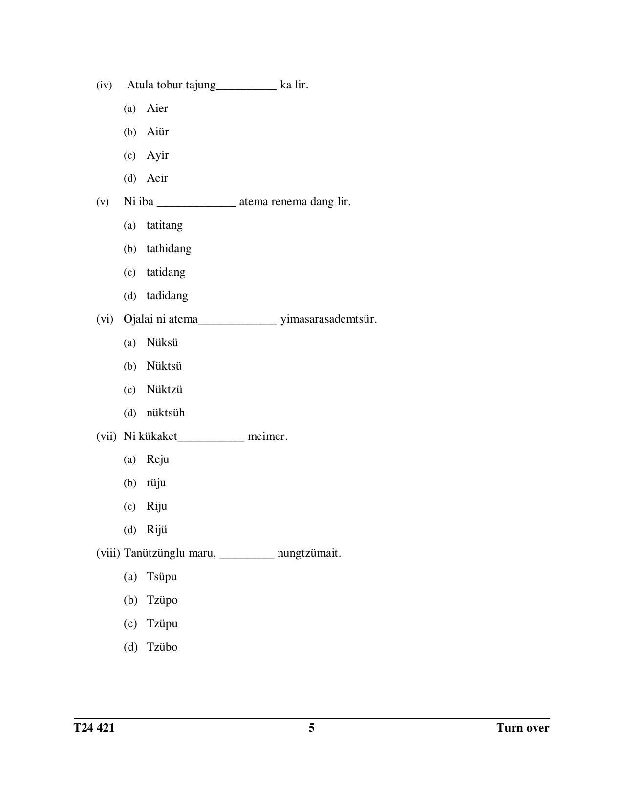 ICSE Class 10 Ao Naga 2024 Question Paper - Page 5