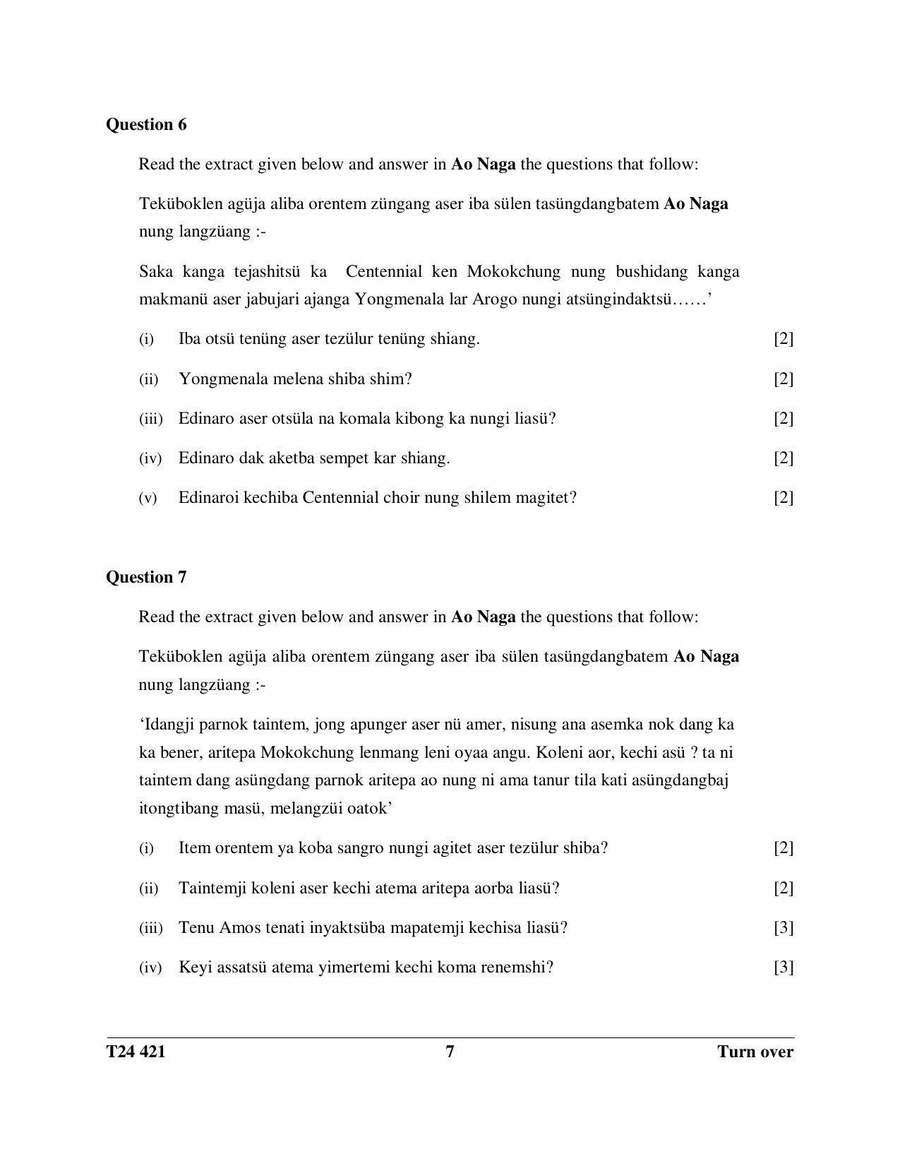 ICSE Class 10 Ao Naga 2024 Question Paper - Page 7