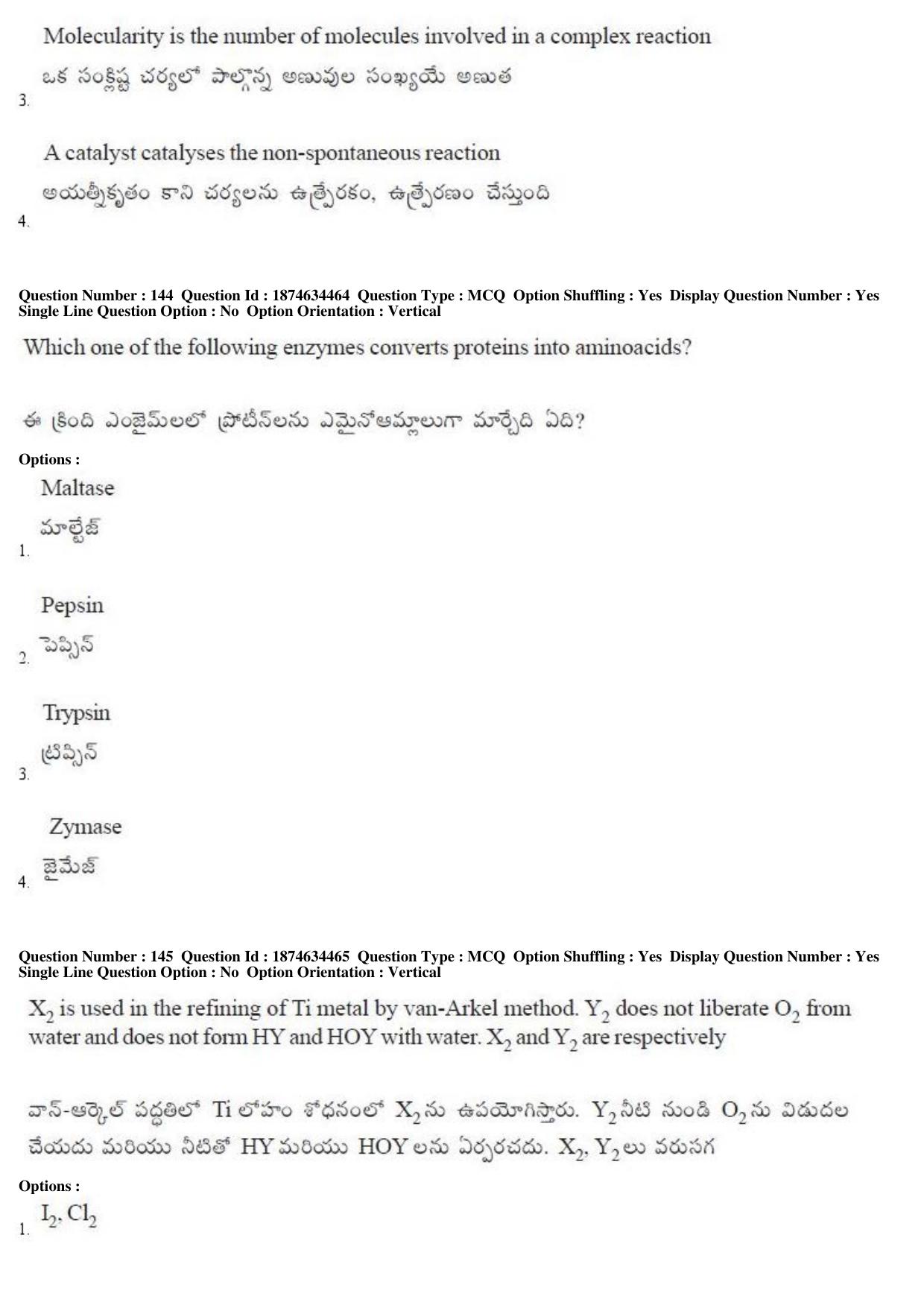 TS EAMCET 2019 Engineering Question Paper with Key (22 April 2019 Forenoon) - Page 86