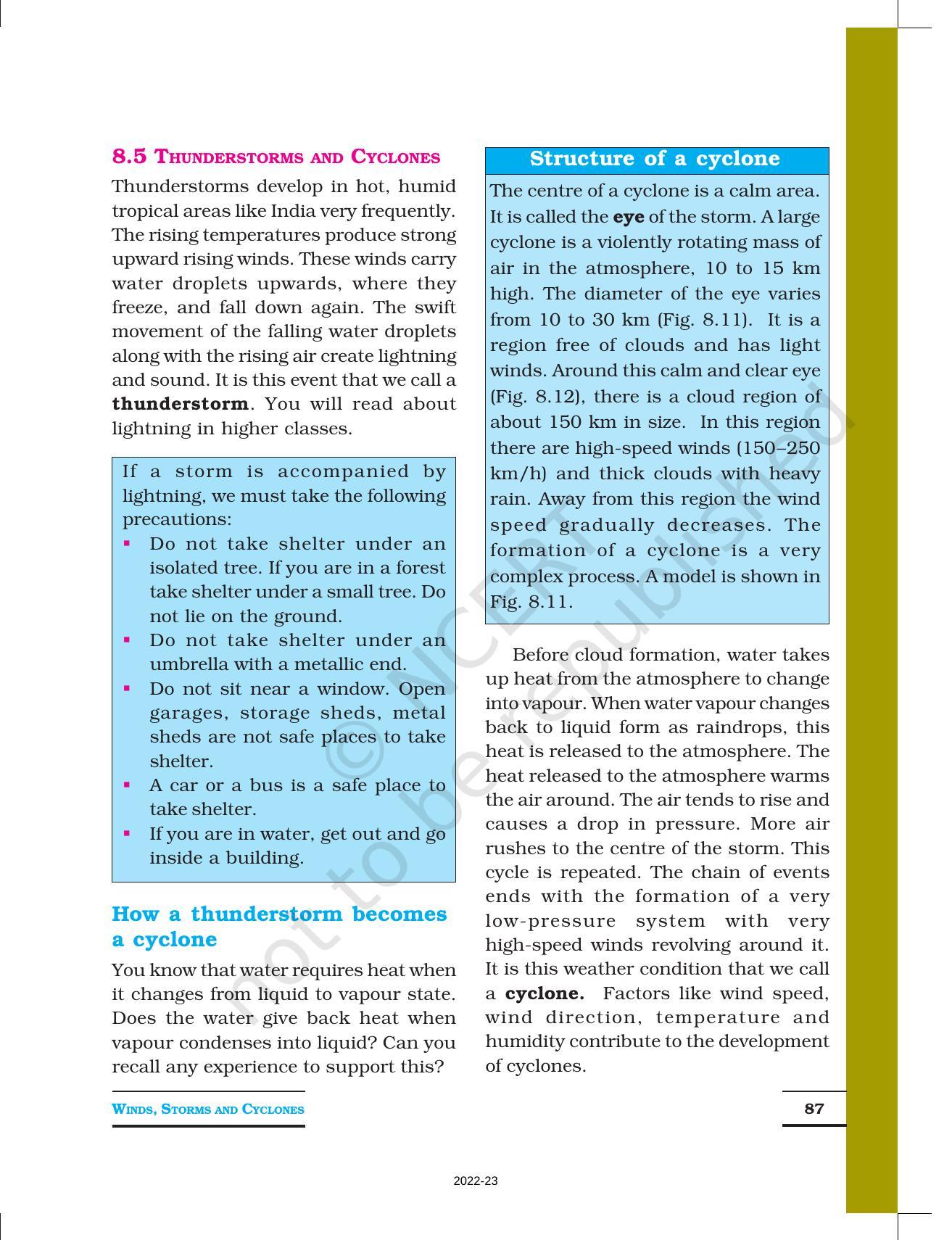 NCERT Book for Class 7 Science: Chapter 8-Winds, Storms and Cyclones - Page 8